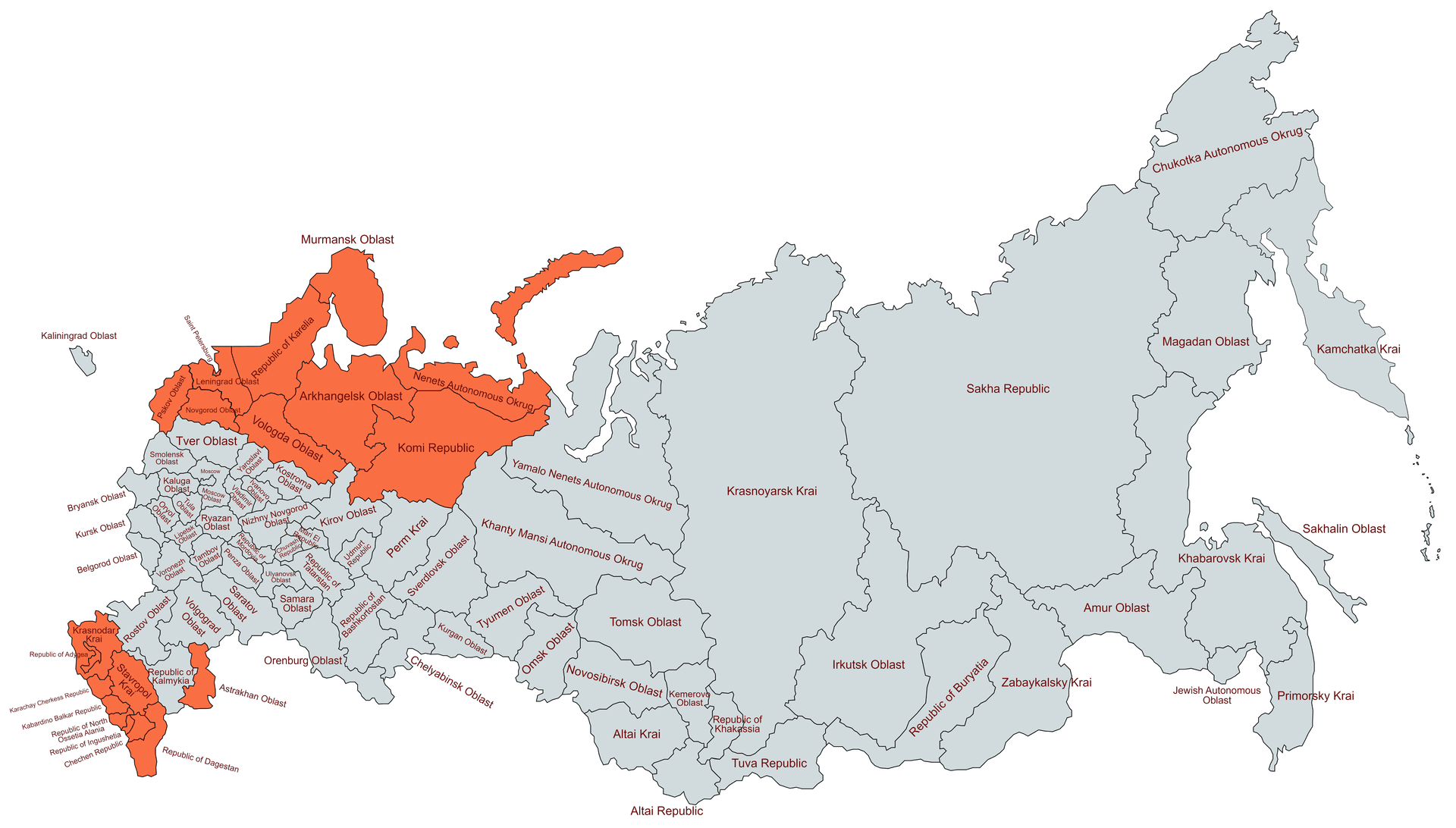 Карта присутствия сервисного обслуживания